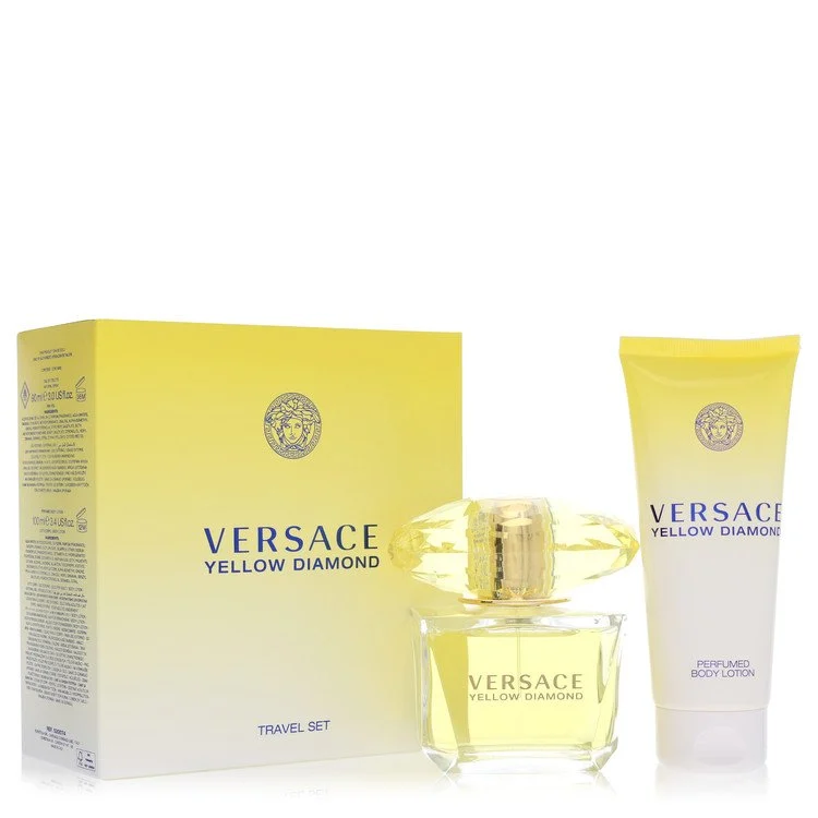 Versace Yellow Diamond Gift Set - 3 oz Eau De Toilette Spray + 3.4 oz Body lotion