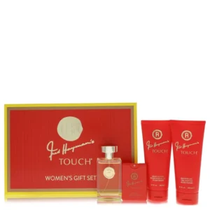 Touch Gift Set - 3.4 oz Eau De Toilette Spary + 6.7 oz Body Lotion + 6.7 oz Shower Gel + 0.61 oz Pocket Soray