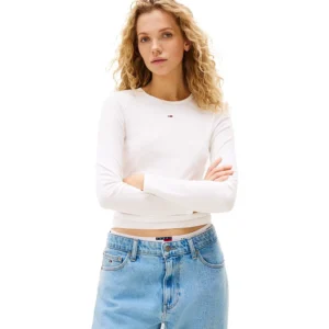חולצת טישירט ארוכה טומי הילפיגר Slim Essential Rib Long נשים
