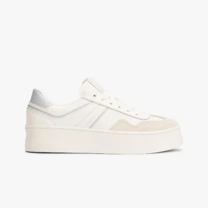 נעלי טומי הילפיגר The Greenwich Platform Trainers With Leather נשים