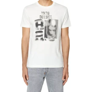 חולצת טישרט דיזל קצרה Blurry Face Print גברים