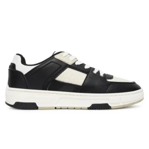 נעלי הוגו Monogram-Detail Trainers In Faux Leather גברים