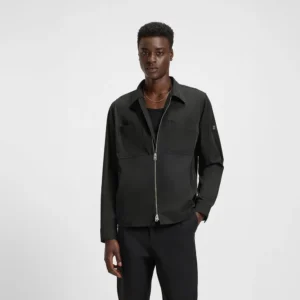 ג'קט הוגו Oversized-Fit Shirt In Water-Repellent Canvas גברים
