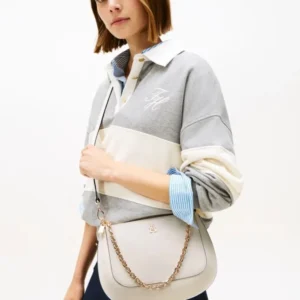 תיק טומי הילפיגר Monogram Chain Strap Crossbody נשים