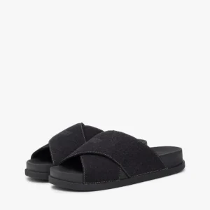 כפכפי טומי הילפיגר Denim Crossover Strap Lightweight Slides נשים