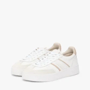 נעלי טומי הילפיגר The Greenwich Leather Mixed Texture Platform Trainers נשים