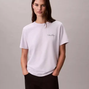 חולצת טישירט קצרה קלווין קליין Small Script Logo Classic נשים