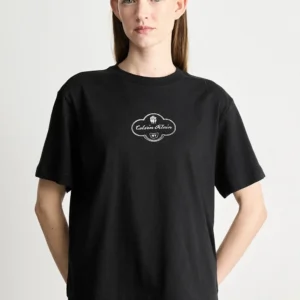 חולצת טישירט קצרה קלווין קליין Boxy Coctail Logo Tee נשים