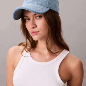 כובע קלווין קליין Burnout Emblem Logo Denim נשים