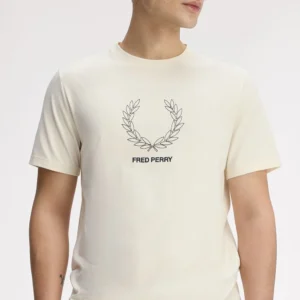 חולצת טישירט קצרה פרד פרי Outline Laurel Wreath גברים