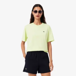 חולצת טישירט קצרה לקוסט Relaxed Fit Soft Cotton נשים