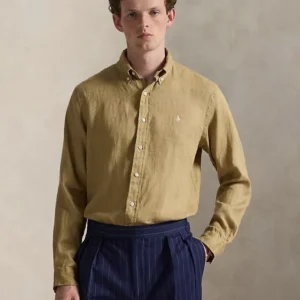 חולצה מכופתרת פולו ראלף לורן Linen גברים 710968915-502