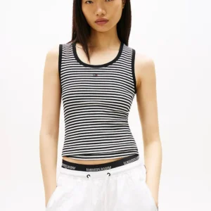גופיה טומי הילפיגר Ribbed Slim Scoop Neck נשים