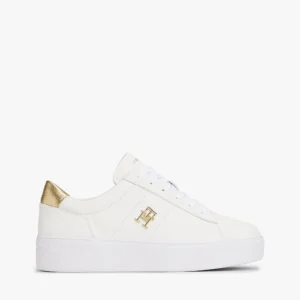 נעלי טומי הילפיגר Leather Platform Court Trainers נשים