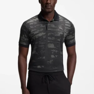 חולצת פולו הוגו בוס Jacquard Pattern גברים