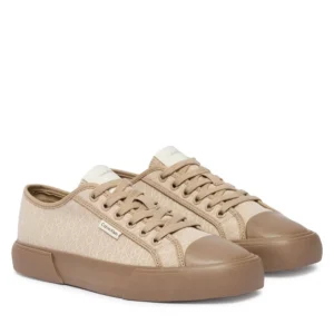 נעלי קלווין קליין Trampki Vulc Low Laceup Aop Canvas נשים
