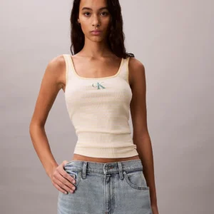 גופיה קלווין קליין Scoop Neck Ribbed נשים