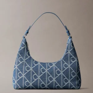 תיק קלווין קליין Emblem Aop Denim Shoulder Bag נשים LV04F3431G