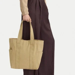 תיק קלווין קליין Webbing Strap Canvas Tote נשים