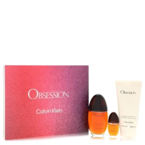Obsession Gift Set - 3.4 oz Eau De Parfum Spray + 6.7 oz Body Lotion + .5 oz Mini EDP Spray