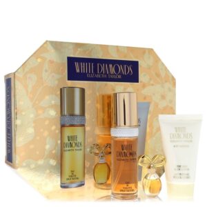 White Diamonds by Elizabeth Taylor Gift Set - 1 oz Eau De Toilette Spray + .12 oz Min EDP + 1.7 oz Body Lotion for Women --