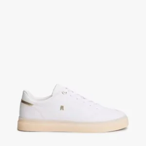 נעלי טומי הילפיגר Monogram Leather Trainers נשים