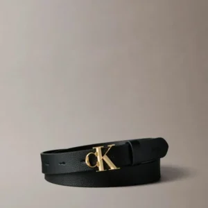 חגורה קלווין קליין Facet Buckle Pebble 25mm Belt נשים