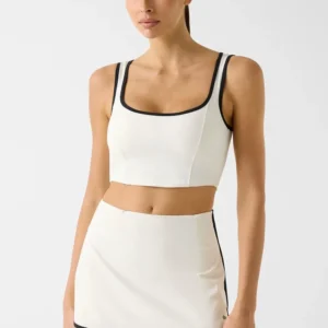 טופ Guess Stretch Cropped Top נשים