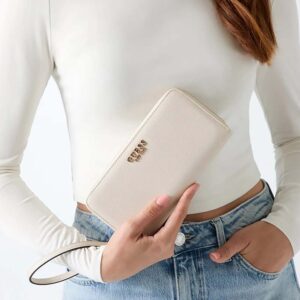 ארנק Guess Amorette Slg Lrg Zip Around נשים