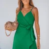 שמלה Cupshe Jade Blossom Green Mini נשים