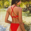 בגד ים תחתון Cupshe Hibiscus Heat Red Bikini Bottoms נשים