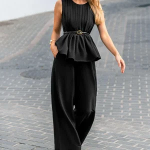 סט אלגנטי עם חגורה Cupshe Elegant Matching Set With Belted Top נשים
