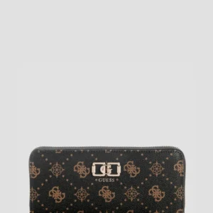ארנק Guess Emelie Logo Slg Lrg Zip Around נשים