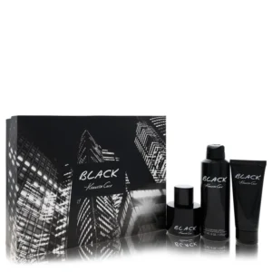 Kenneth Cole Black Gift Set - 3.4 oz Eau De Toilette Spray + 3.4 oz After Shave Balm + 6 oz Body Spray