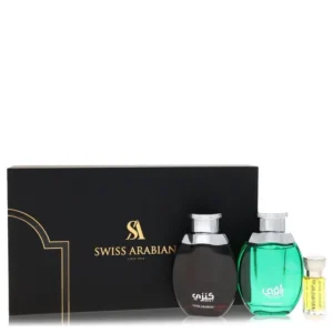 Kenzy Gift Set - 2 x 3.4 oz Eau De Parfum in Raaqi & Kenzy + .4 oz Concentrated Perfume Oil in Private Musk