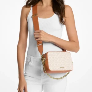 תיק מייקל קורס Bryant Medium Signature Logo Camera Crossbody נשים