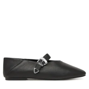 נעלי טומי הילפיגר Suede Buckle Square Toe Ballerinas נשים