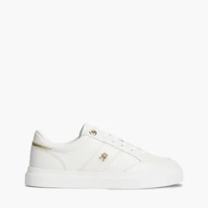 נעלי טומי הילפיגר Pebble Grain Leather Cupsole Trainers נשים