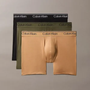 מארז שלישיית תחתוני קלווין קליין 3 Pack Boxer Briefs Microfibre Stretch גברים