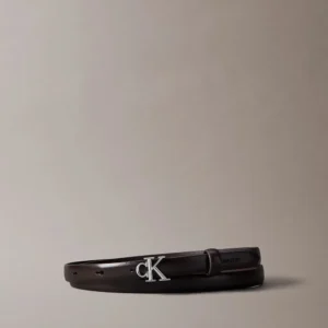 חגורה קלווין קליין Skinny Leather Monogram Logo נשים