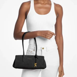 תיק מייקל קורס Laila Small Suede Shoulder Bag נשים