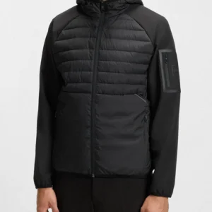 מעיל הוגו בוס Water-Repellent Jacket With Zipped Sleeve Pocket גברים