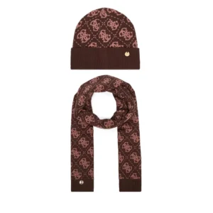 סט כובע וצעיף Guess Beanie And Scarf Set נשים GFBOXWP6401-BWL