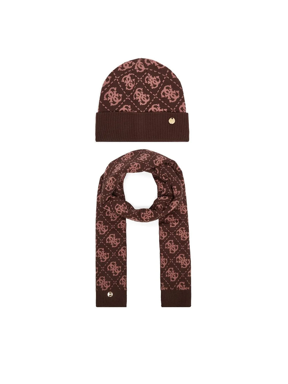 סט כובע וצעיף Guess Beanie And Scarf Set נשים GFBOXWP6401-BWL