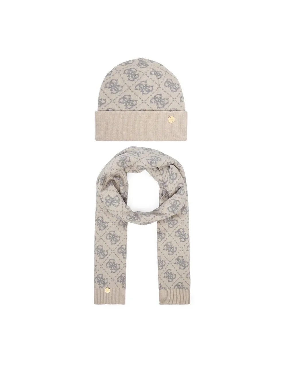 סט כובע וצעיף Guess Beanie And Scarf Set נשים GFBOXWP6401