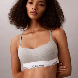 טופ חזיית ספורט קלווין קליין Lightly Lined Bralette - Icon Cotton Modal נשים